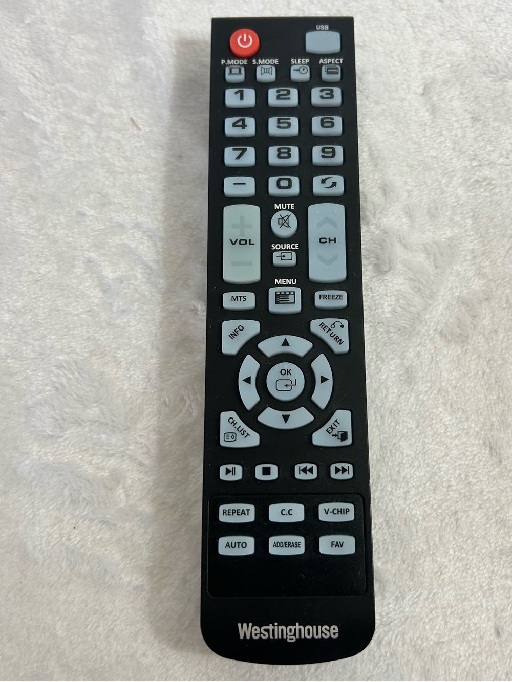 Westinghouse WS 1688 Remote Control TV Black